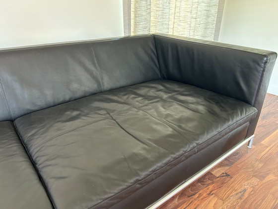 B&B Italia George – Antonio Citterio - 3 Zit Sofa (2005) In Uitzonderlijk Mooie Staat incl. Lederen Kussen (photo 5 of 8)