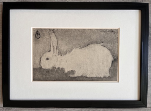 Jan Mankes 1889-1920 / Original Heliogravure White Rabbit 1923