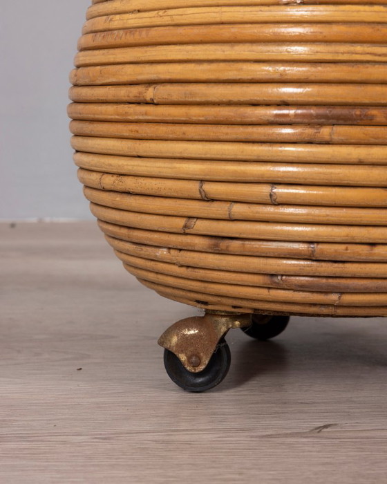 Support à plantes en bambou, design italien vintage des années 1960 – Décoration extérieure, Bamboo (photo 3 of 6)