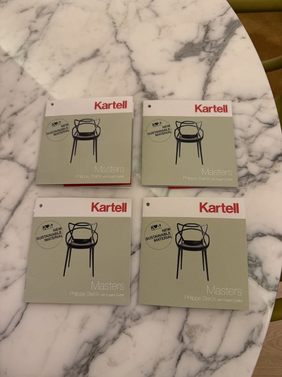 4 x Sedie Kartell Masters (2 x Salvia, 2 x Senape) – Sedie da pranzo, Plastica (photo 8 of 9)