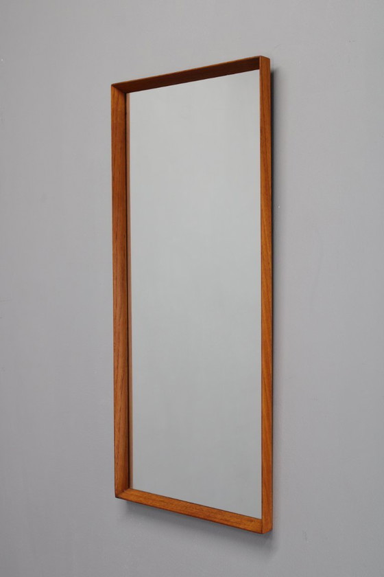 Image 1 of Miroir rectangulaire en teck danois des années 1960 par J. Holmer-Hansen