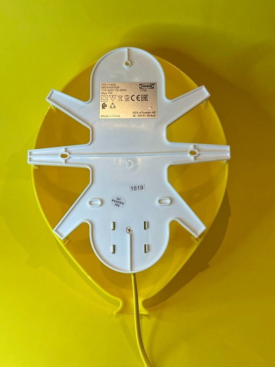 Image 1 of Lampe murale vintage IKEA Drömminge en forme de ballon jaune pour la décoration intérieure