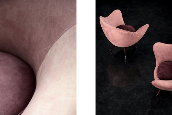 Image 1 of Vintage Mid-Century Space Age Velours Loungeset van Paged, 1972, set van 3