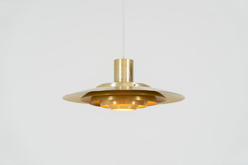 Early “P376” Brass Pendant Light by Jørgen Kastholm & Preben Fabricius for Nordisk Solar (Denmark, 1960s)