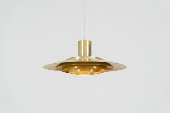 Image 1 of Early “P376” Brass Pendant Light by Jørgen Kastholm & Preben Fabricius for Nordisk Solar (Denmark, 1960s)