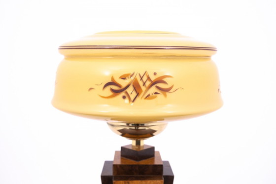 Image 1 of Lámpara de mesa Art Decó de Polonia, años 50.