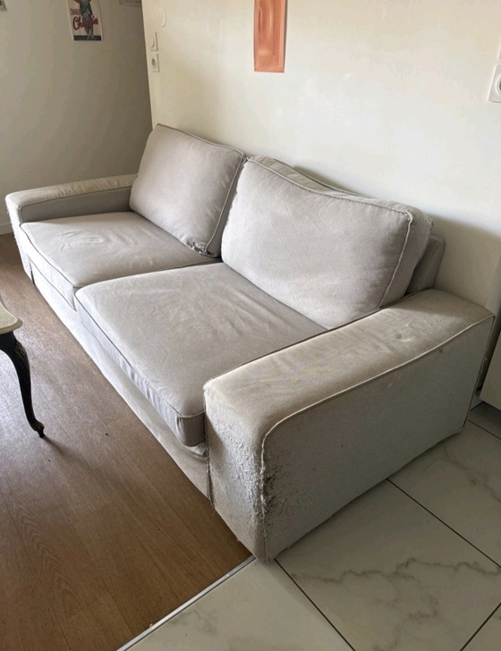 Image 1 of Beiges 3-Sitzer-Kivik-Sofa von Ikea