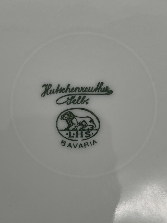 Elegant vierkant porseleinen bord van Hutschenreuther Selb, gemaakt tussen 1925 en 1939 op basis van het (photo 4 of 7)