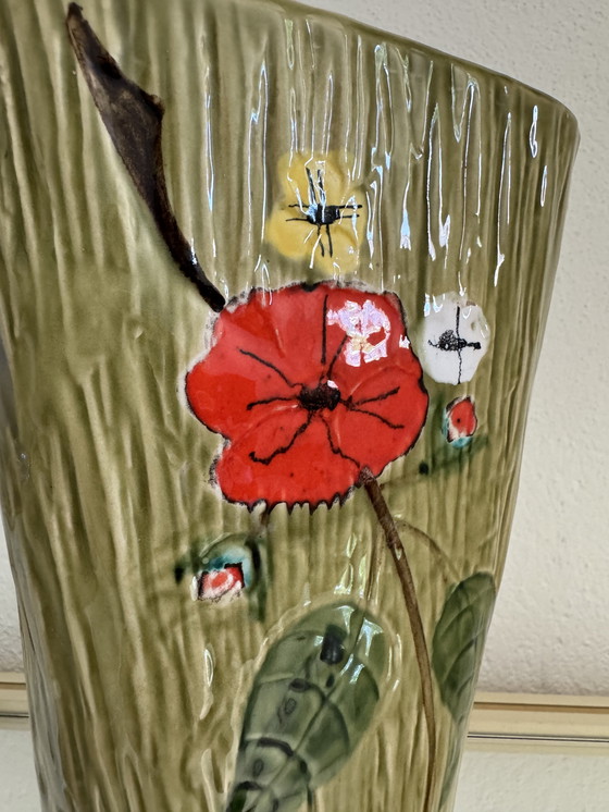 Image 1 of Triangular ceramic vase from the 60s
