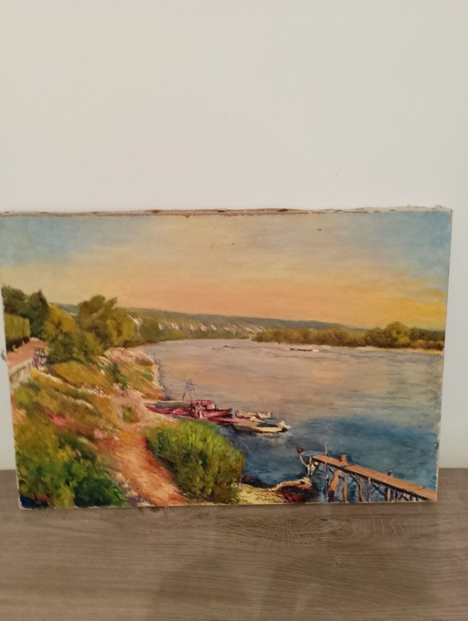 Olieverf op doek, Nord-Pas-de-Calais, formaat p10, CH patou 66