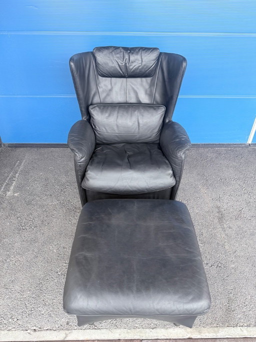 Set aus DS-23 Lounge-Sessel und Hocker von de Sede, 1988