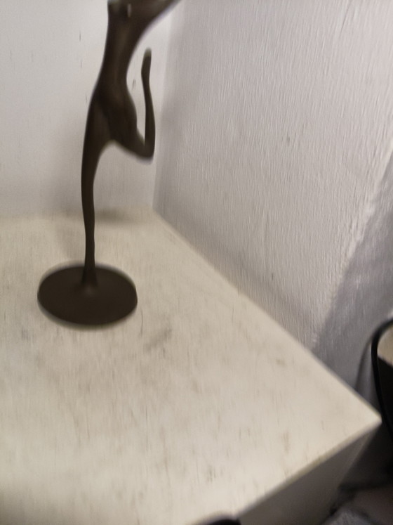 Vintage Modernist Brass Sculpture Ballerina – Unique Patina – 1980s (photo 6 of 8)