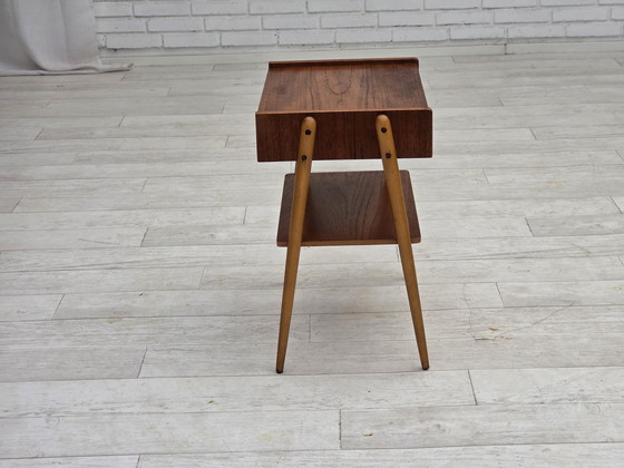 Image 1 of 1970s, Swedish side table by AB Carlstrom with drawer, teak wood.