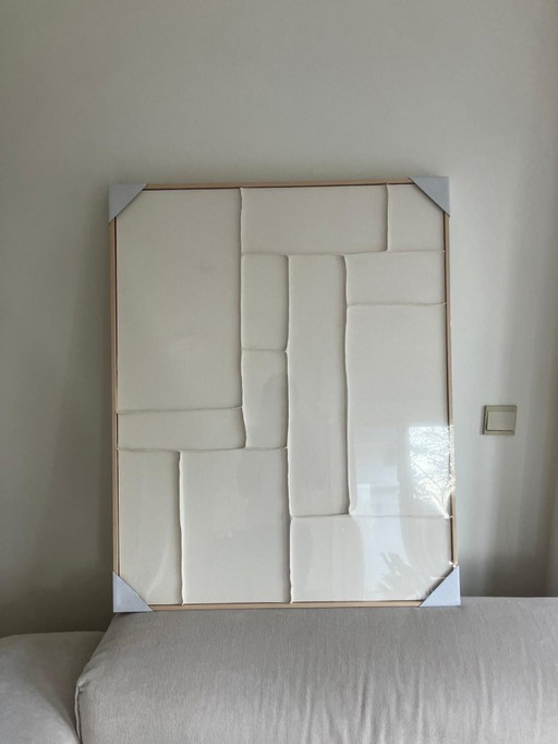 Gemälde Kave Home Klis mit Relief 100 x 80 cm