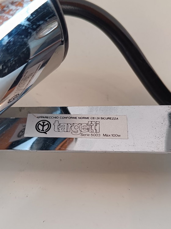Image 1 of Vintage Targetti chromen spot, Serie 5003, verstelbare lamp van Italiaans design.