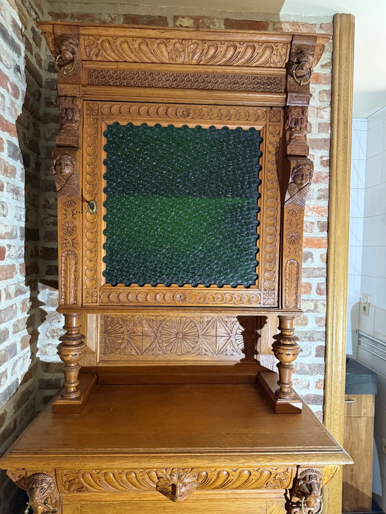 Image 1 of Antique oak Malinois cabinet