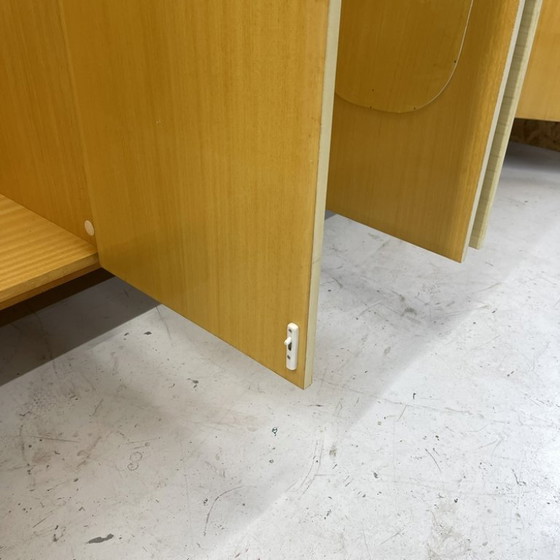 Vintage Midcentury 5-door wardrobe hanging shelving disassemblable, Other, Beige (photo 13 of 15)