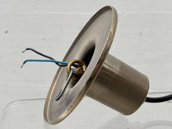 Image 1 of Suspension vintage en verre opalin cubique, années 1940