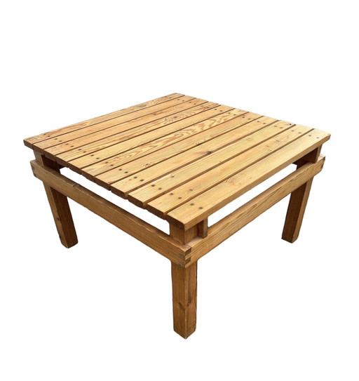 Table basse vintage en pin massif
