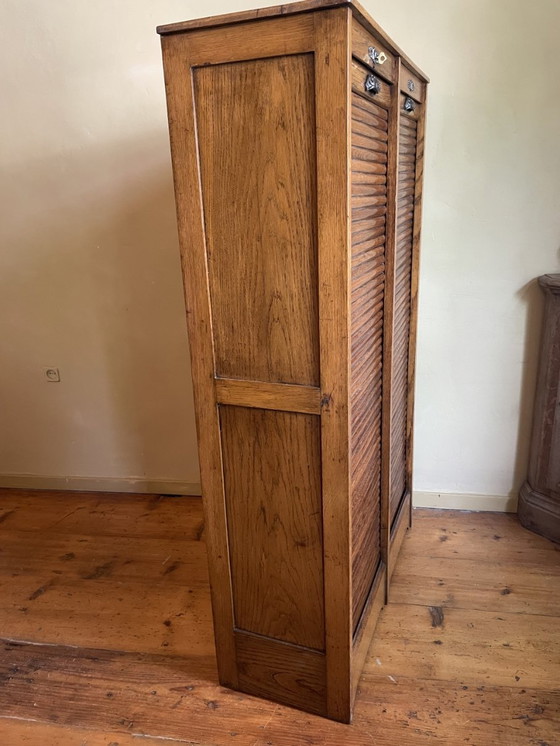 Image 1 of Armario con persianas enrollables, archivador, archivador, mueble de música, roble francés