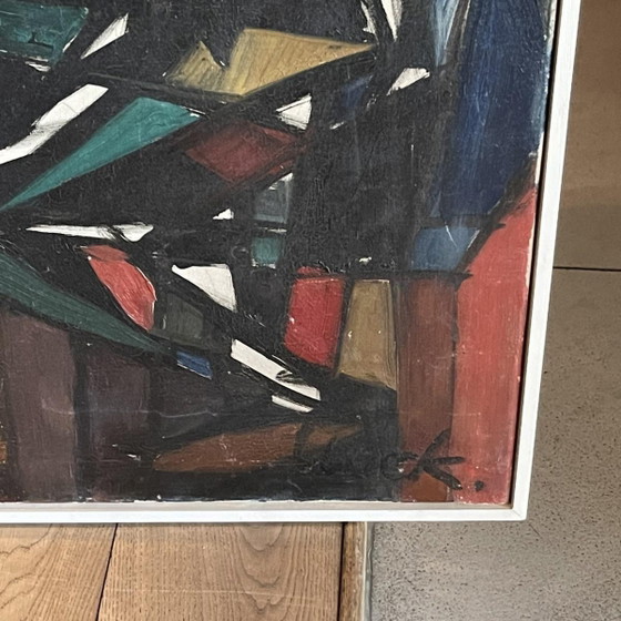 Ferdinand Vonck, Composition abstraite, Huile sur toile, Années 1950 – Peintures et dessins (photo 10 of 15)