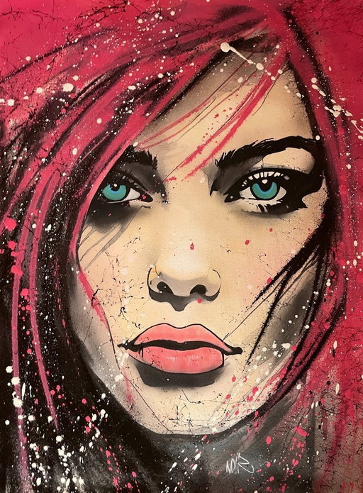 NO1R Visualart - Elysia, blushing enigma - Artist canvas