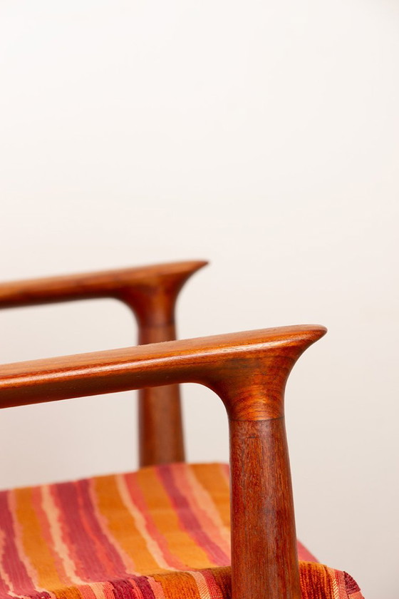 Image 1 of Pareja de sillones daneses en teca maciza y tela, modelo GM5 de Svend Aage Eriksen para Glostrup 1960.