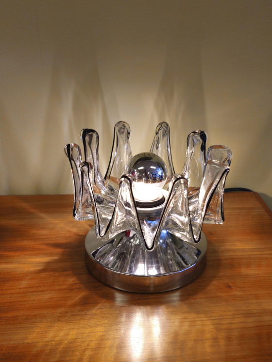 Image 1 of Vintage Glass Murano Italy Table Lamp Desk Lamp Lamp