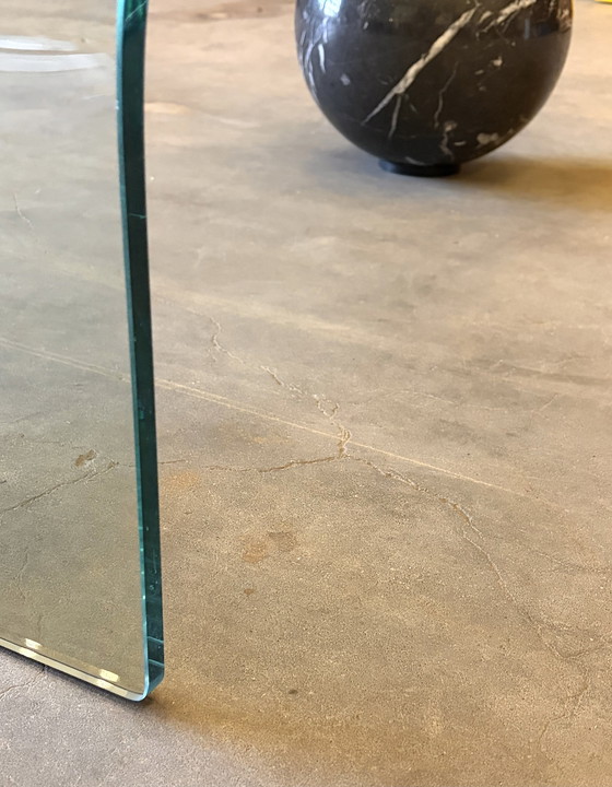 Image 1 of Giorgio Cattelan curved glass and marble coffee table 