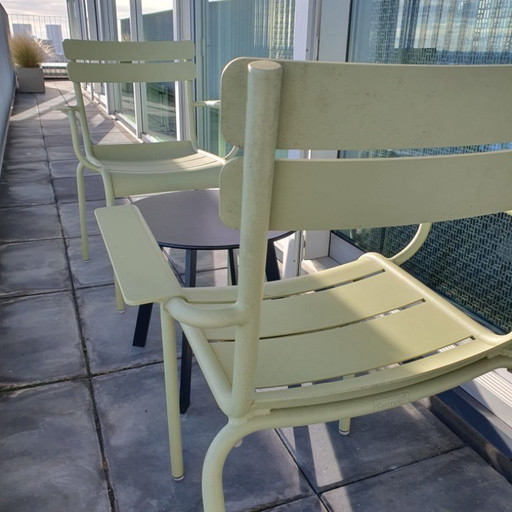 4 x Fermob Luxembourg garden chair with armrests