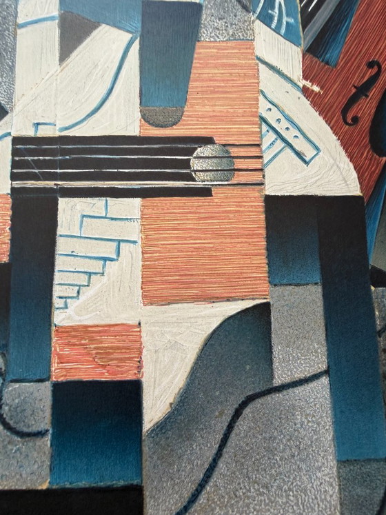 Image 1 of Juan Gris (1887–1927), Viool en Gitaar, Tentoonstellingsposter, 1977, Berggruen Gallery, Gedrukt in Frankrijk