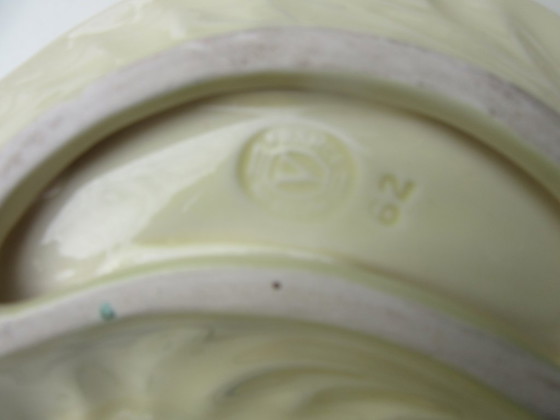 Image 1 of 3 Verceram Art Deco ceramic set of  serving trays signed and numbered 