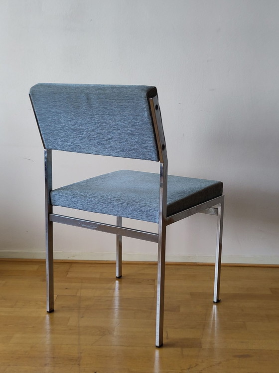 4x Pastoe SM07 Chrom Esszimmerstühle – Stoff (photo 2 of 15)