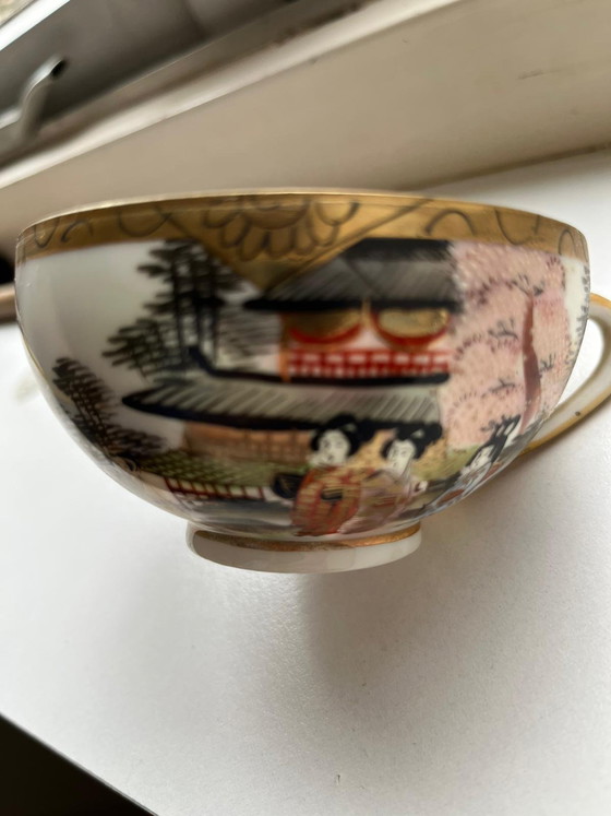 Image 1 of Servizio da tè giapponese vintage Geisha in the Garden