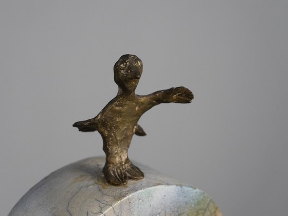 Handgemaakte, sculpturale keramische sieradendoos, Europa, jaren 1980 – Glaskunst, Glass, Ceramic (photo 6 of 11)