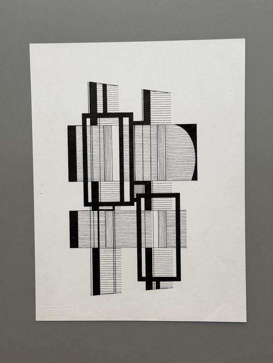 Image 1 of Eugène Eechaut (1928-2019) - 2 Works, Ink, 1987/88