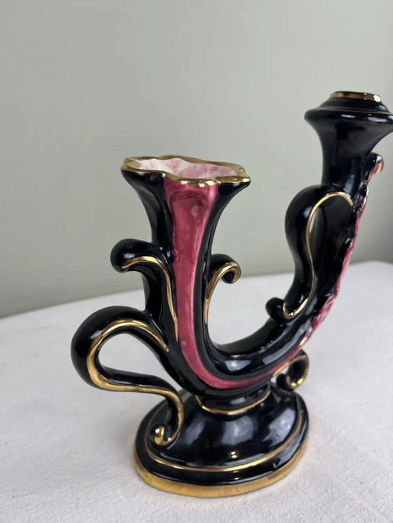 Jugendstil-Kronleuchter – Kerzenhalter, Porcelain, Ceramic, Art Nouveau (photo 6 of 14)