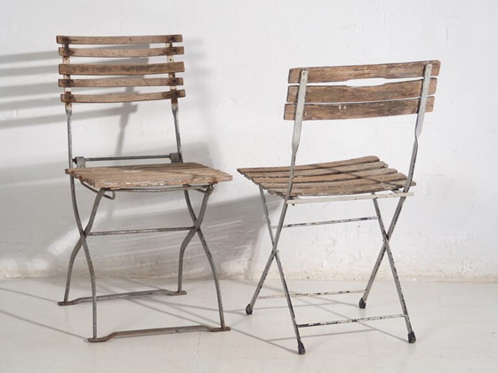 Chaises de jardin pliantes antiques (c.1920). Lot de 2 pièces #2 – Iron, Rustic (photo 18 of 39)