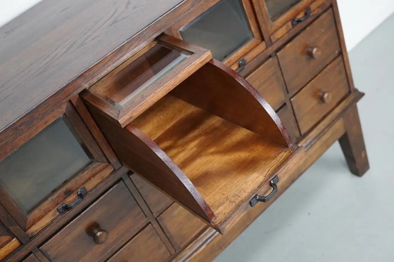 Image 1 of Antiguo armario de mercería alemán de roble, años 20/30