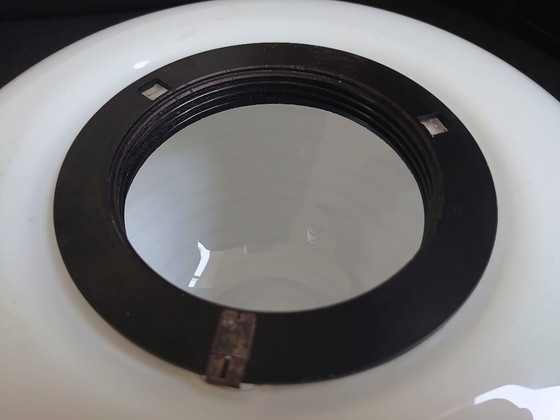 Image 1 of Vintage Brüne Glas Germany swirl plafonnière