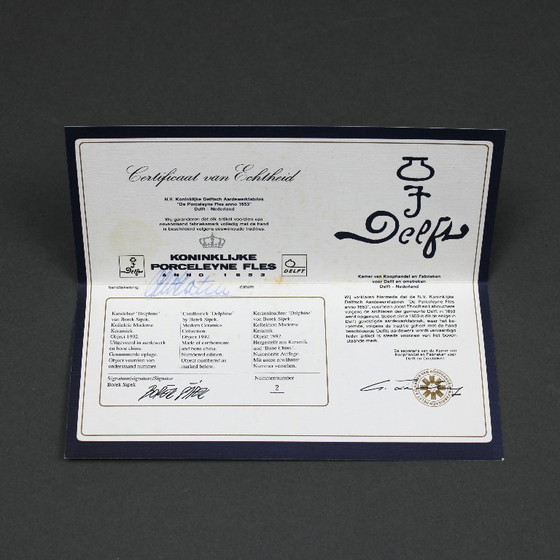 Image 1 of Borek Sipek (1949-2016) - Delphine - N.V. Koninklijke Porceleyne fles, Royal Delft - gesigneerd 