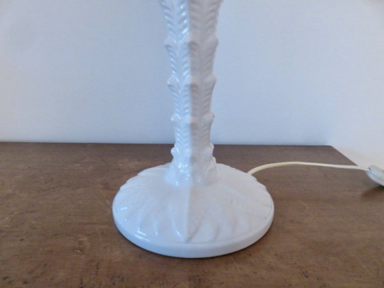 Image 1 of Rare Large "Palm Tree" Lamp, Italy, White Ceramic, 1960