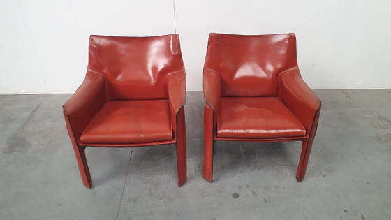 Mario Bellini Cassina CAB Lounge Chaises Design Vintage – Fauteuils, Leather (photo 2 of 21)