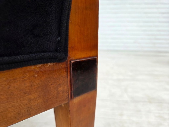 Image 1 of 1950s, Danish art deco 2-seater sofa, ash wood, furniture velour.