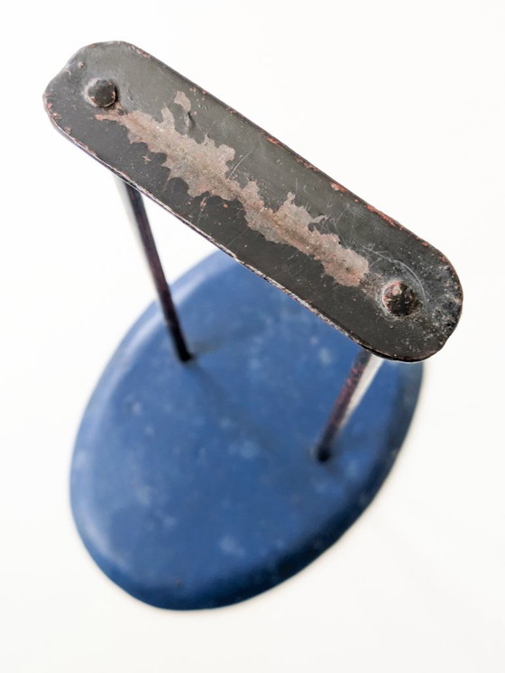 Scultura cinetica vintage a forma di volto di sole, in metallo dipinto a mano. – Sculture (photo 13 of 18)