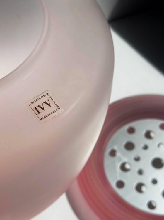 Vaso in Vetro Rosalin Vintage IVV Italia con Inserto per Fiori, Soffiato a Mano, Vetro Rosa Satinato – Vasi (photo 4 of 5)