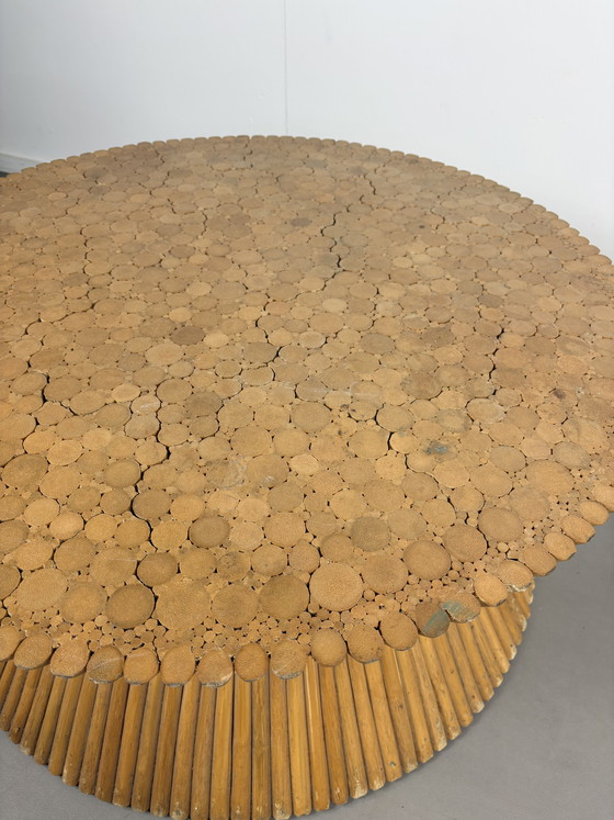 Image 1 of Vintage Salotable by Elinor and John McGuire Bamboo and Rattan 1970's