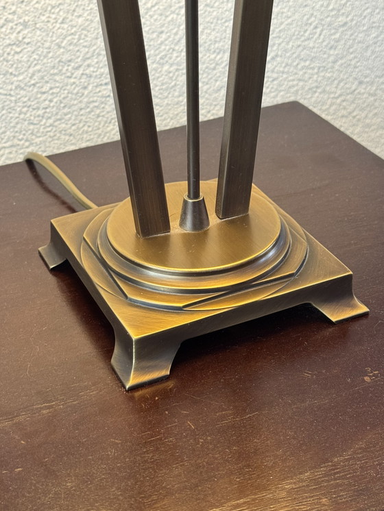 Image 1 of 🔷 UNICUM | Il Paralume Marina Bronze Table Lamp | Italian Design | Murano Glass | 1987-1995