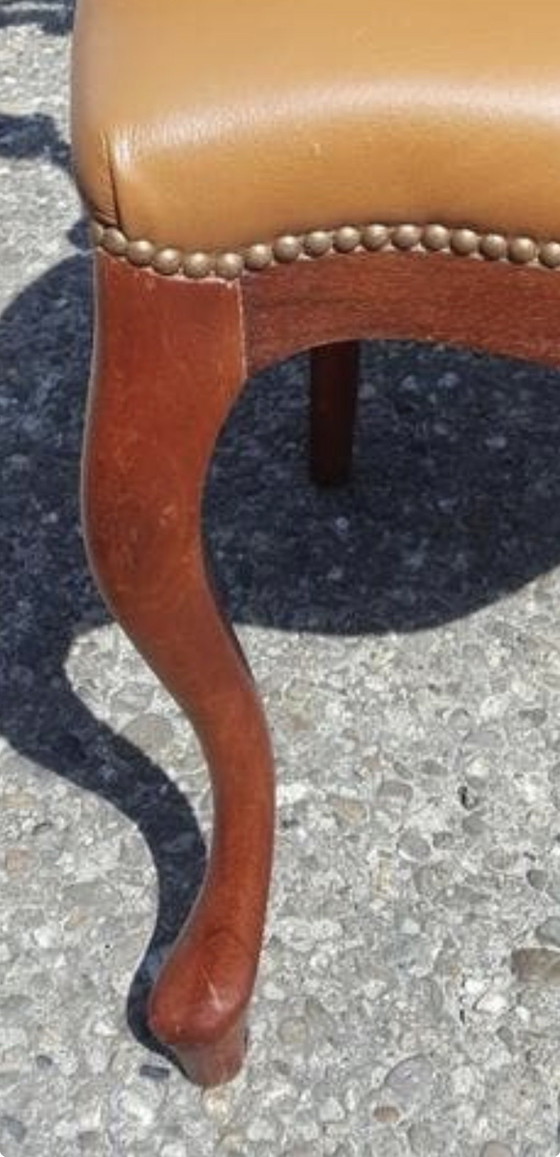 Image 1 of 4 Horrix Barock-Esszimmerstühle im Biedermeier-Stil aus Leder
