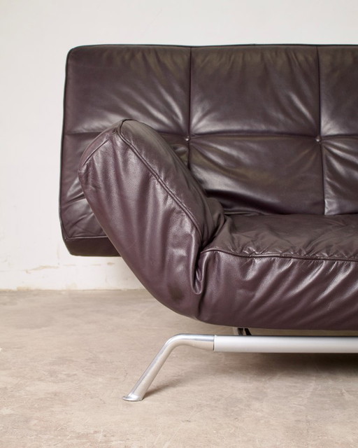 SMALA Vintage-Ledersofa für Cinna, Designer Pascal Mourgue, 2000